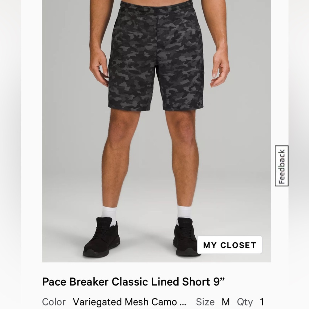 Lululemon Pace Breaker Lined 9” Shorts